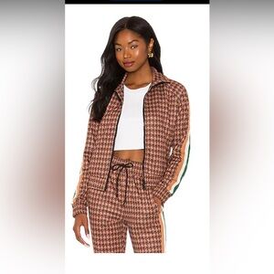 Pam & Gela Brown Houndstooth track Suit